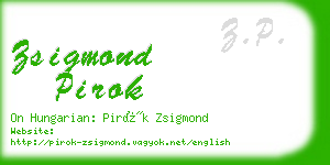 zsigmond pirok business card